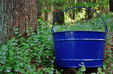 Navy Blue Metal Tub