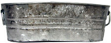 2.25 Gallon Galvanized Oval Wash Tub
(No Label) 