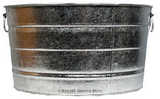 15 Gallon Galvanized Round Wash Tub 