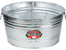 11 Gallon Hot Dipped Round Wash Tub 