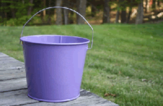 purple easter pail
