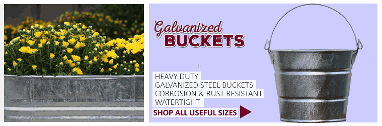 Shop Heavy Duty Galvanized Steel Buckets corrosion and Rust Resistant, Watertight