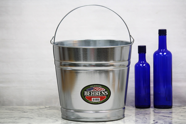 14 Quart Large Galvanized Metal Bucket