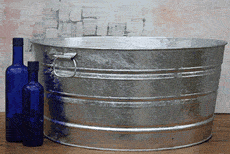 Large Round Galvanized Drink Tub