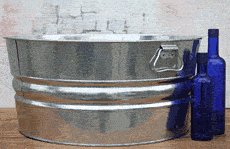 Large Round Metal Drink Tub