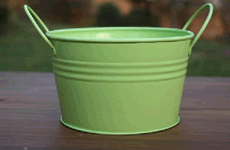 Light Green Small Round Metla Tub