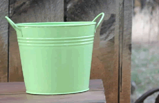 Light Green Small Metal Pail