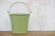 Light Green Small Metal Pail