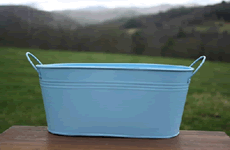 light blue window box