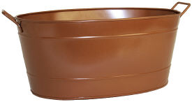 Oval Copper Plated Tub 