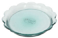 Achla Recycled Glass Scalloped Rim Tray 