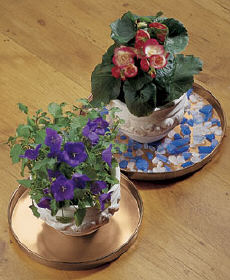 Achla Round Copper Trays 