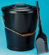 Imperial Black Steel Ash Container and Shovel Set 