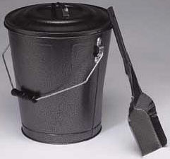 Imperial Pewter Finish Ash Container and Shovel Set 