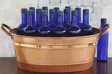 4 Gallon Copper Oval Tub