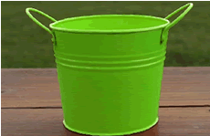 Green Small Metal Pail