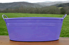12 inch purple oval tub