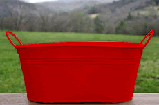 Red Metal Window Box