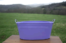Purple Oval Metal tub