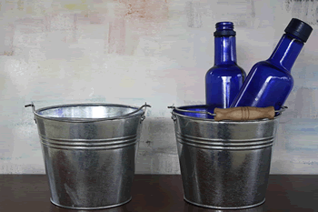 Galvanized Metal Flower Buckets