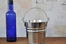 small galvanized hot dipped bucket