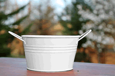 white minature tub
