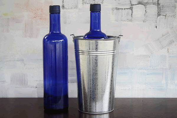 Galvanized Slim Pail for Wine