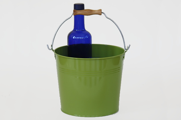 Wooden Handle Green Pails