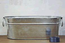 small silver tub