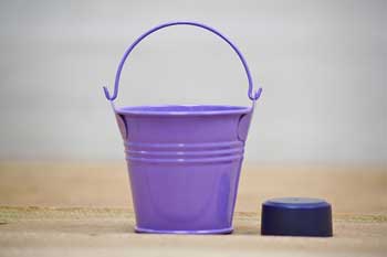 small purple bucket