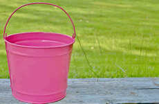 Pink Painted 10 Quart Pail