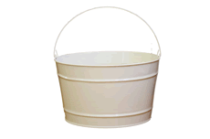 Beige Enamel 16 Quart Tub