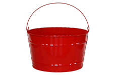 Red Enamel 16 Quart Tub