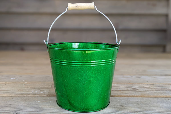 Bright Green Wooden Handle Pail
