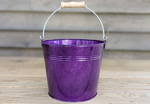 Bright Purple Wooden Handle Pail