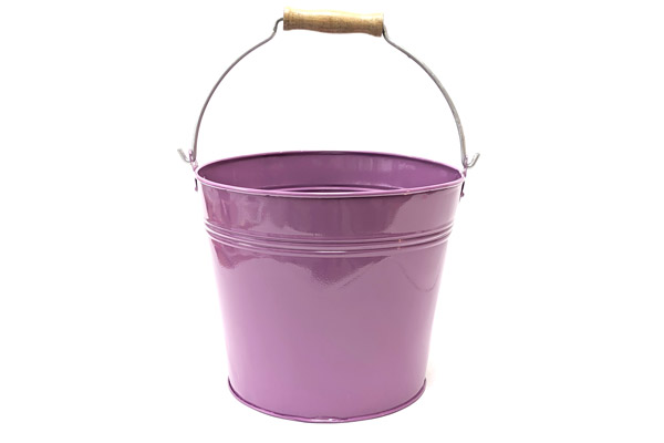 Wooden Handle Light Purple Pails