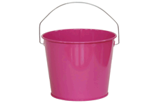 5 Quart Pink Painted Pail