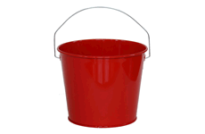 5 Quart Red Painted Pail