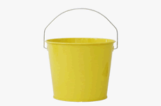 5 Quart Yellow Painted Pail