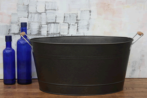 kjole ru Diskurs Antique Bronze Decorative Tub - Metal Container | Bucket Outlet