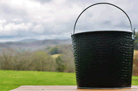 Black Leather Pattern Bucket