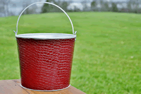 Eggplant Leather Pattern Bucket