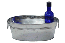 1.5 Gallon Galvanized Metal Wash Tub