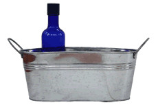 1 Gallon Galvanized Metal Wash Tub