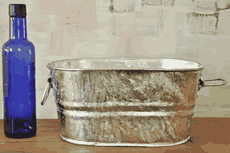 1 Gallon Metal Oval Wash Tub