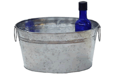 6 Quart Galvanized Metal Wash Tub