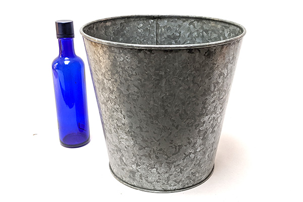 Large Galvanized Tin Pot Cover