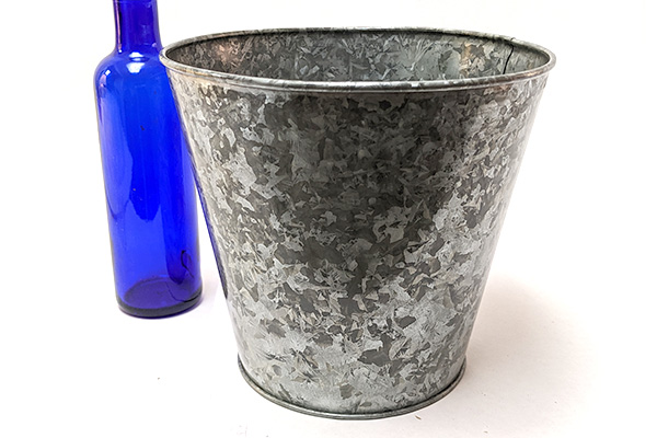 Small Galvanized Tin Pot Cover