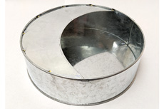 Galvanized Tin Moon Wall Basket