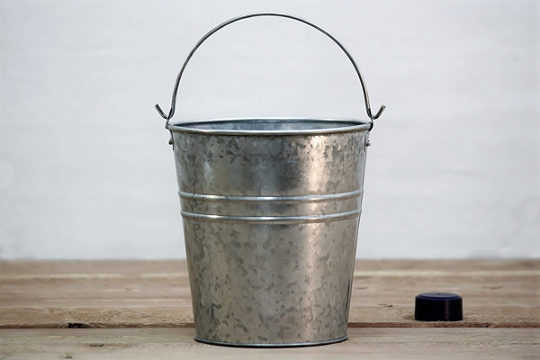 Hammered Texture Galvanized Pail